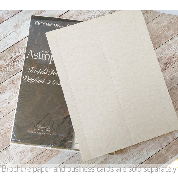 Astroparche Tri-Fold Brochures 65lb Card Stock Wausau Papers Professional Series - Picture 4 of 5